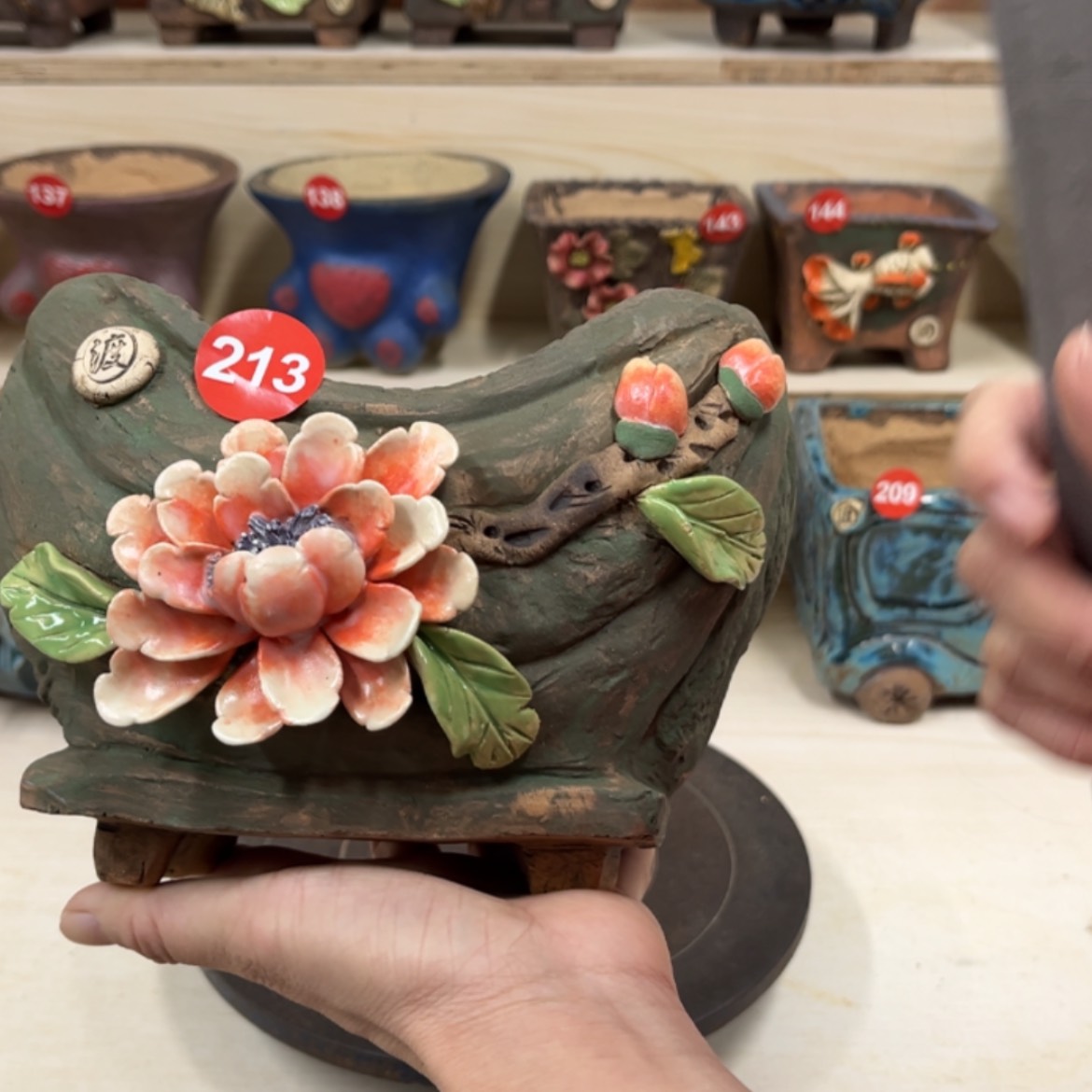 【闪购商品】紫砂花盆213号内口16×10.5外高13.5