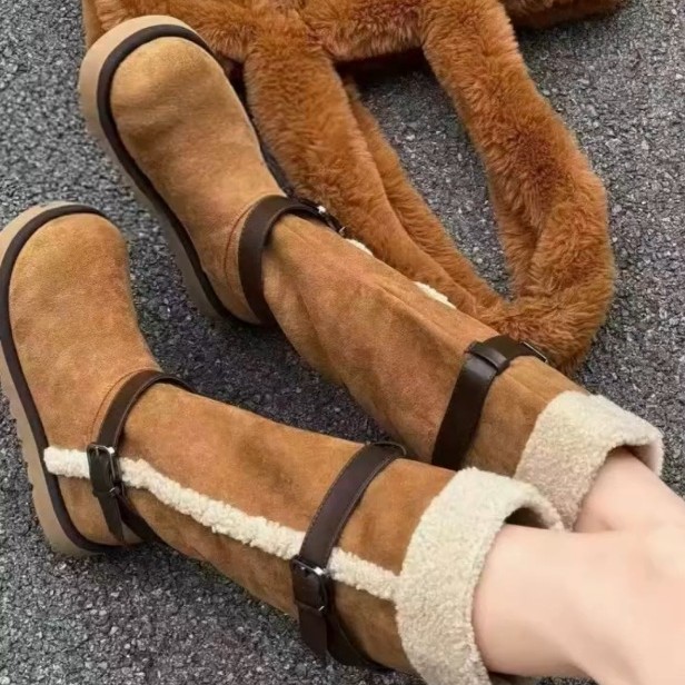 小个子过膝长靴女2025新款百搭厚底两穿长筒靴粗高跟大筒围骑士靴