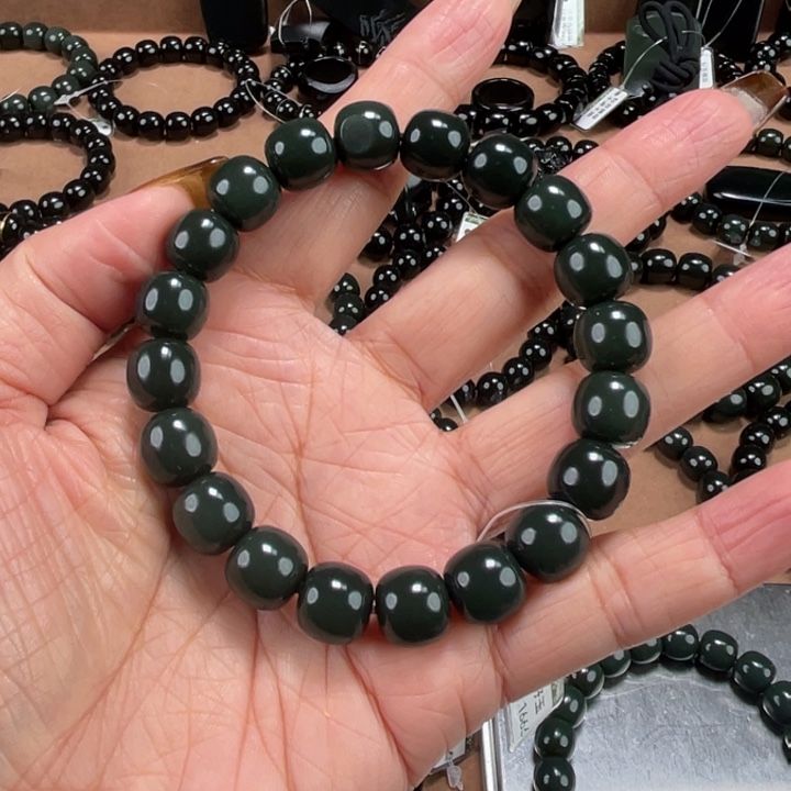 天***、和田玉未镶嵌手链11特细