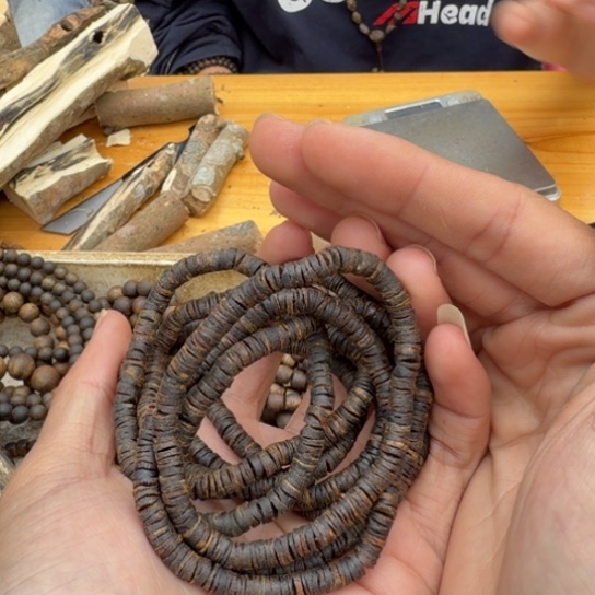 沉香沉香碎屑单圈沉水片珠4克多样性发一