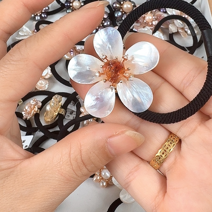 淡水珍珠发饰未镶嵌