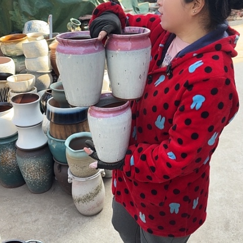 口14高20瑕疵盆子。