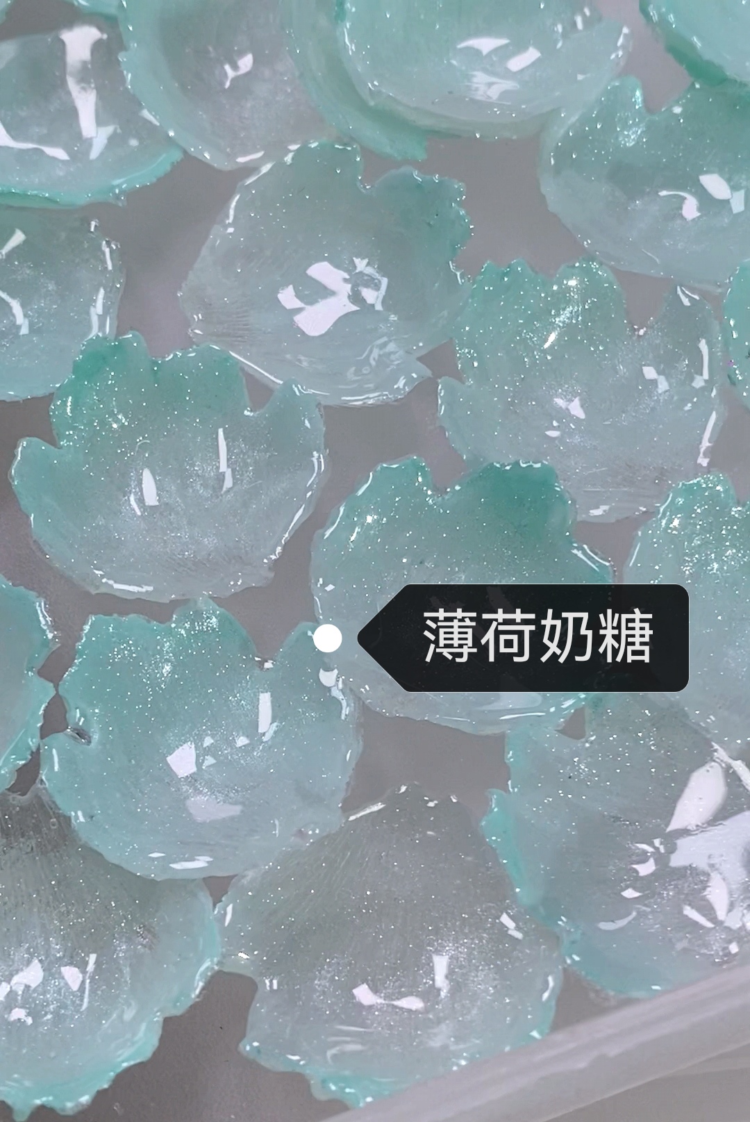 【薄荷奶糖】【手工花瓣】超薄树脂古风发簪材料DIY配件
