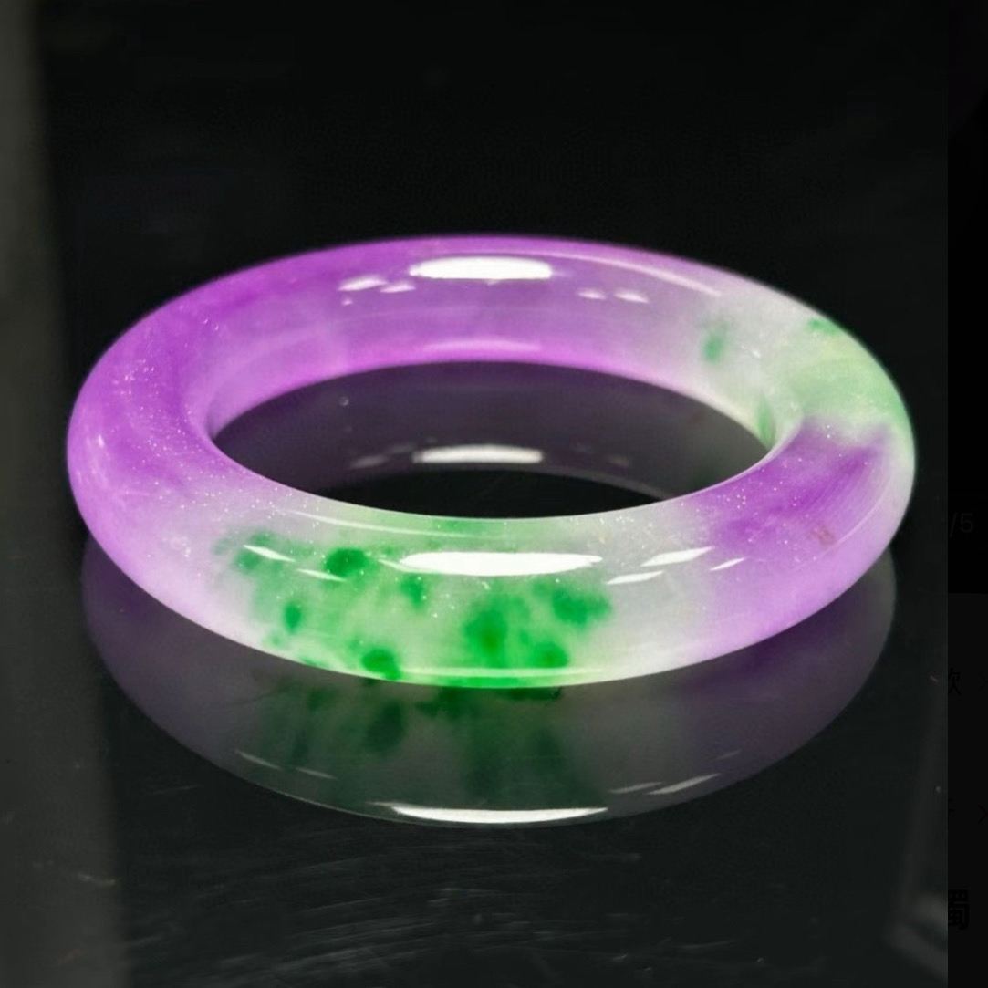    锦喜福紫罗兰胖圆条手镯G0002