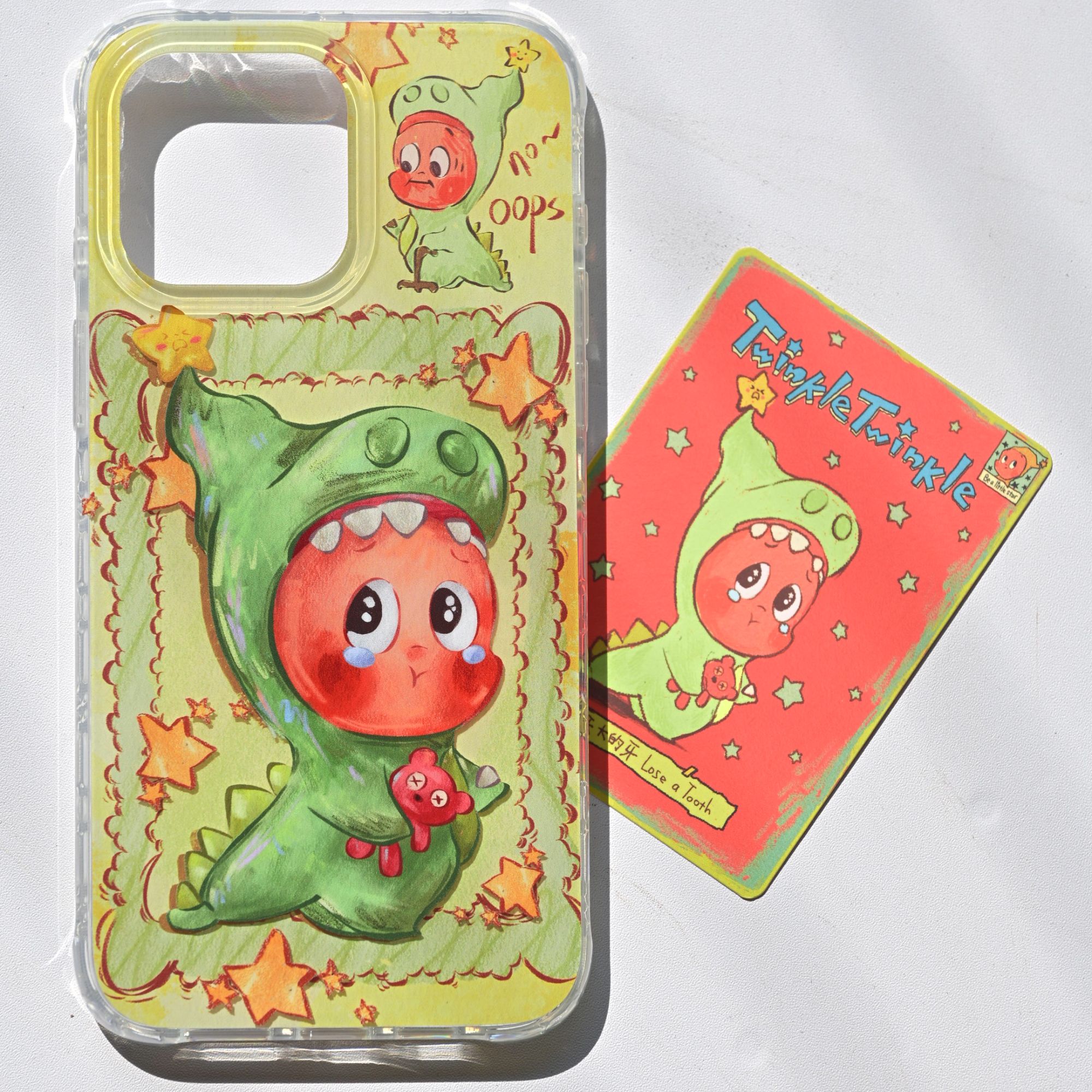 【为壳婷留】创新模内注塑双层立体图按键全包四角防摔普通手机壳