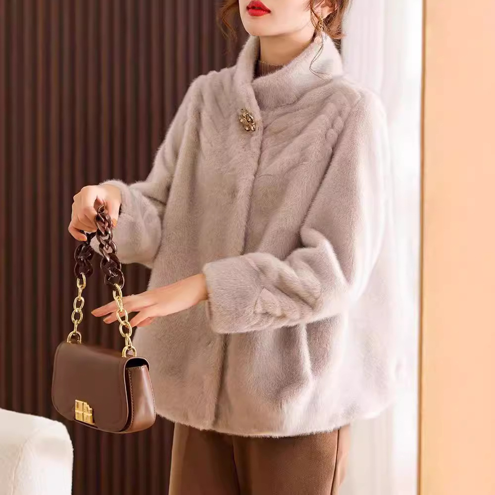 妈妈冬季水貂绒大衣