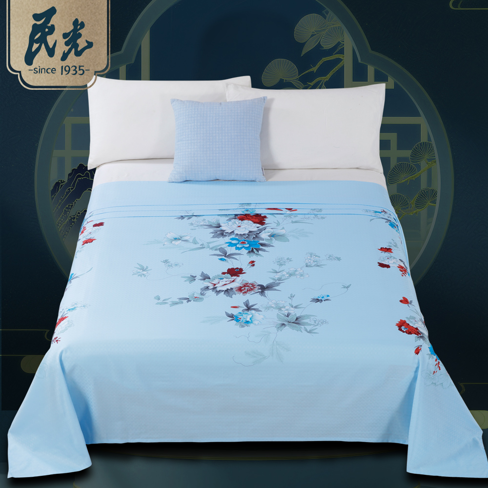 【大理菊 丹霞】女神民光全棉国民床单加厚中式亲肤印花大花布床单