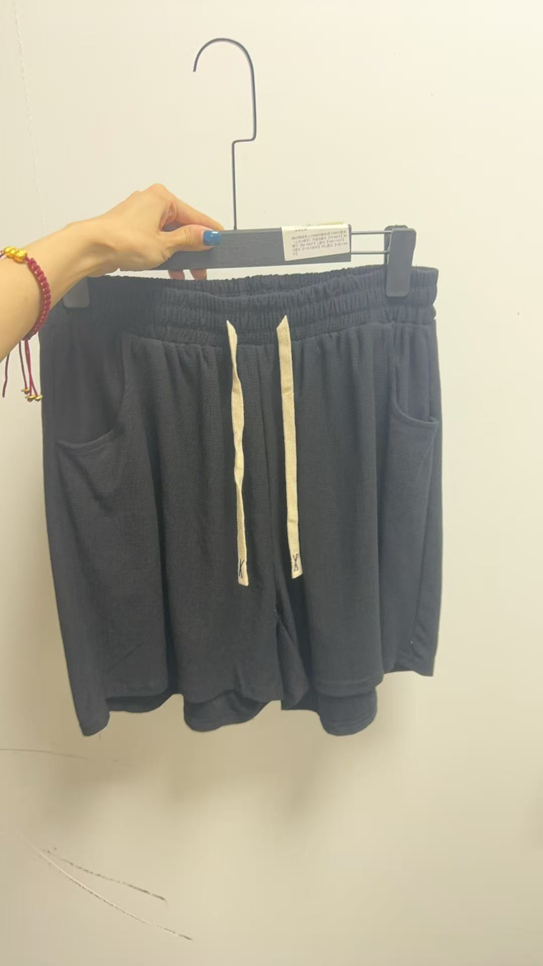 运动风五分裤夏季运动裤港风短裤简约松紧腰muji风