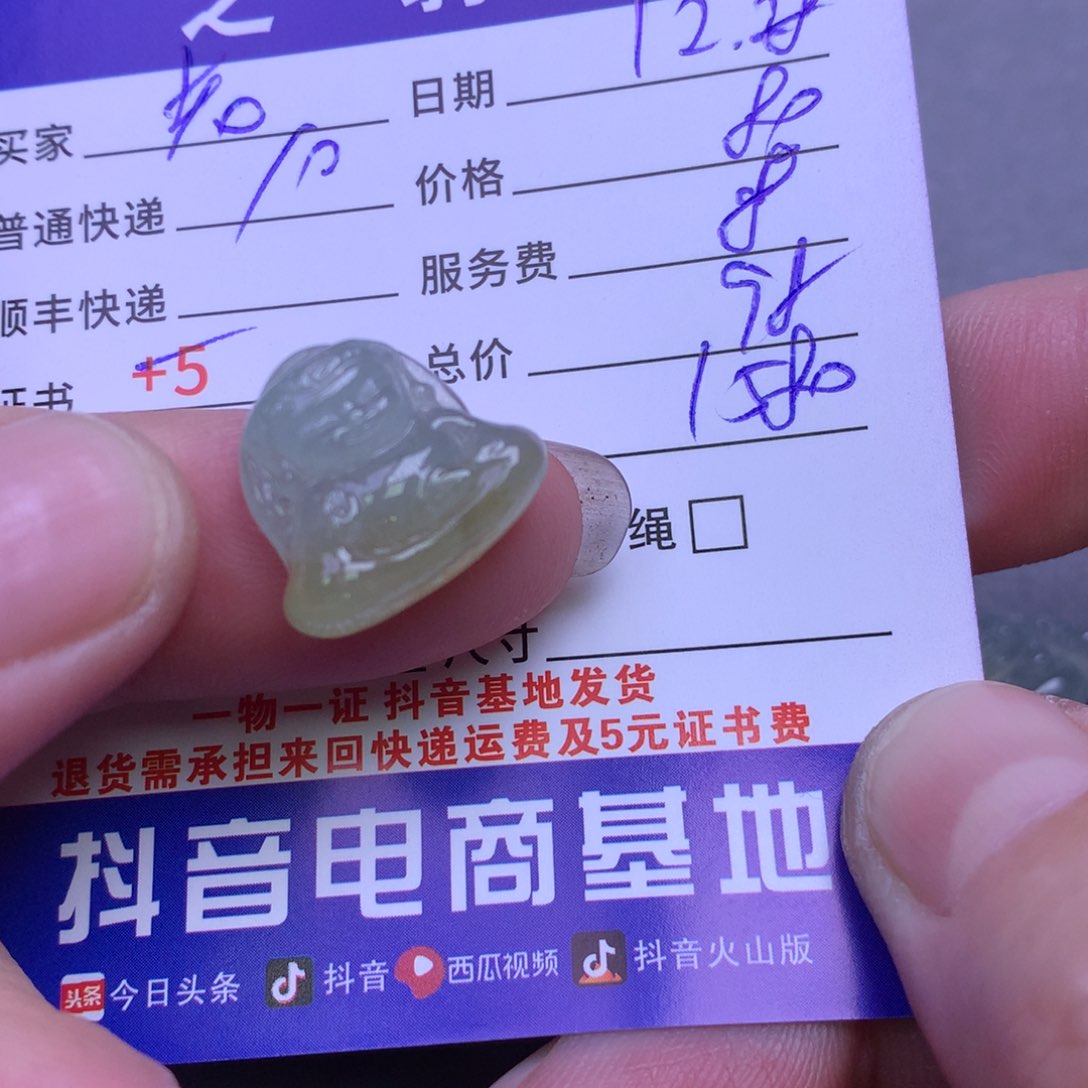 颈饰未镶嵌翡翠老*鼻