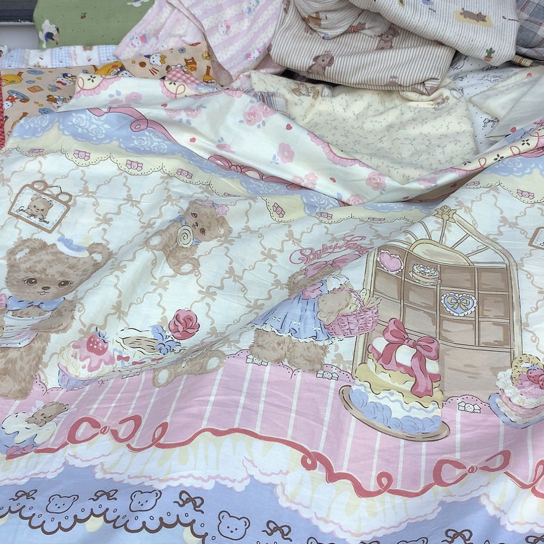 冬***至洛丽塔小熊全棉2.35米宽斜纹