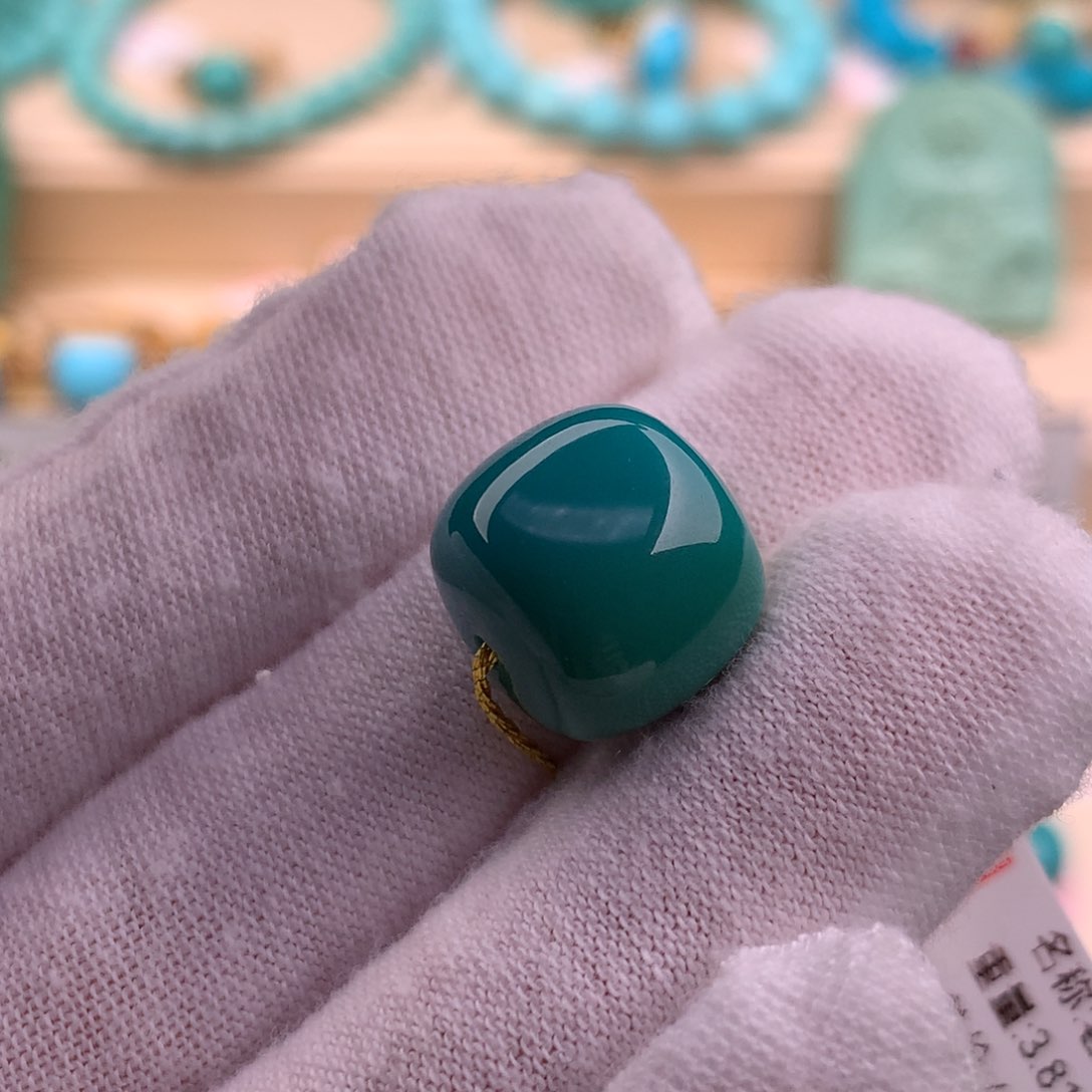 绿松石珠宝奇石未镶嵌13.6×12.2