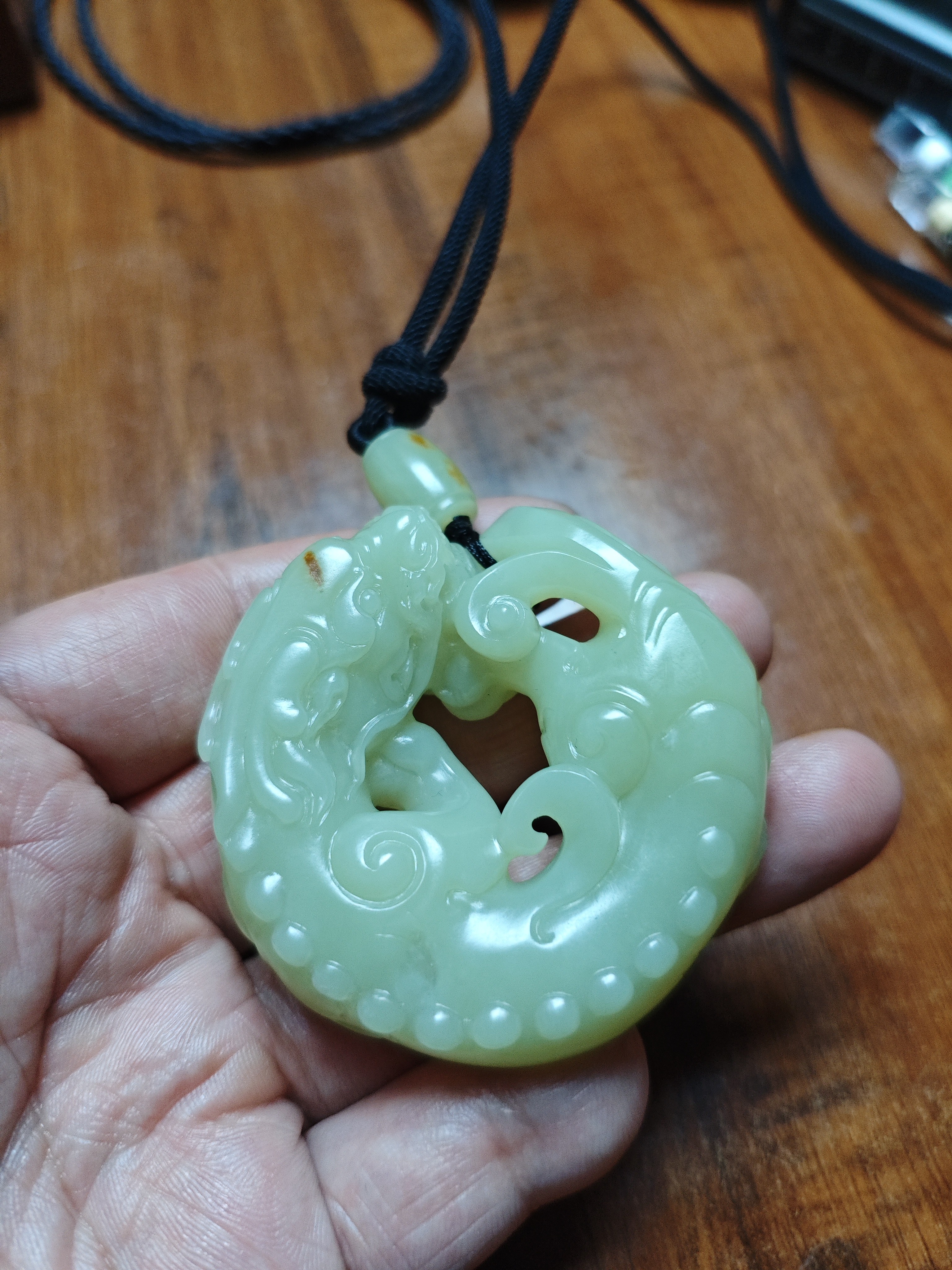 黄白河磨玉精品挂件手把件