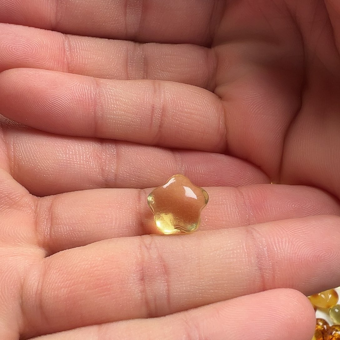 金珀颈饰未镶嵌星星提溜（打孔不退换）