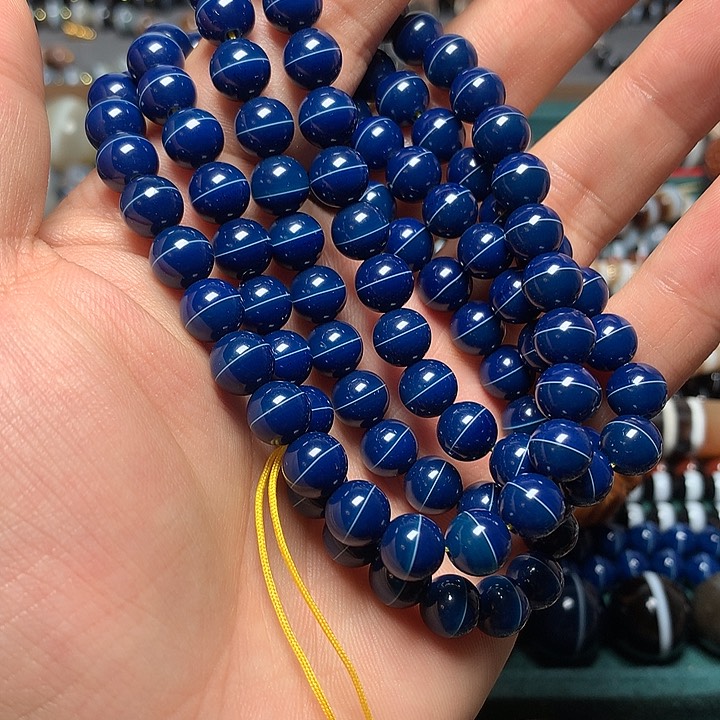 玛瑙/玉髓长串未镶嵌开**卜