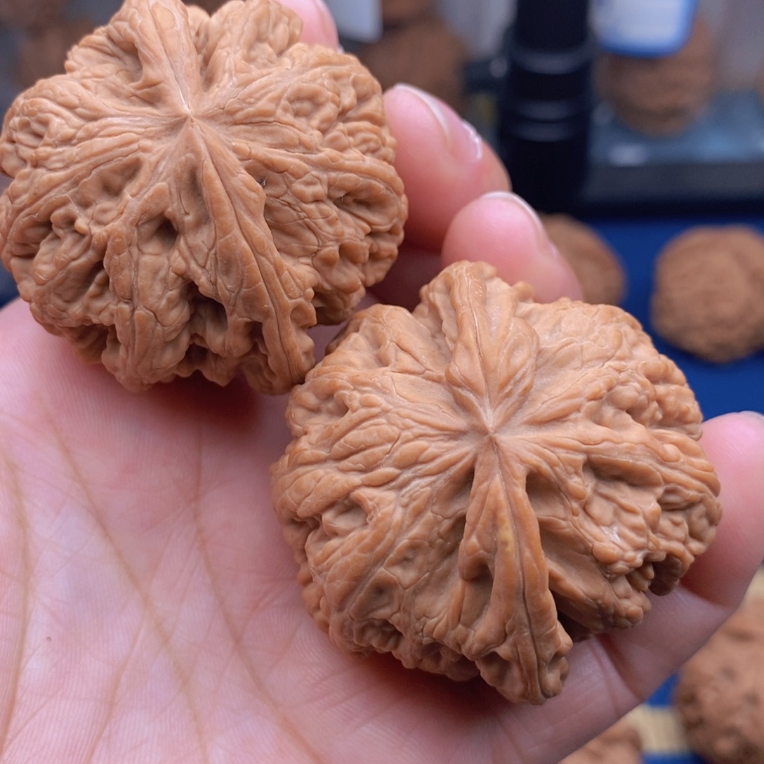 文玩核桃吊坠粗筋44愣子有浮黄介意慎拍