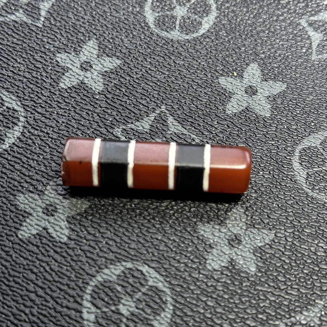 西亚三色六线红玉髓