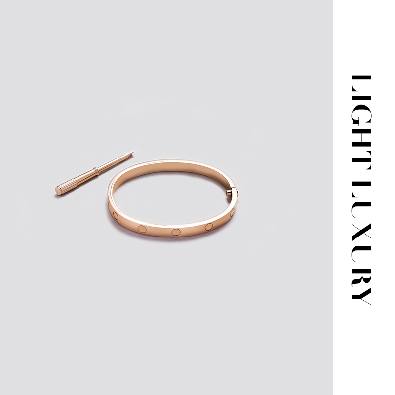 铜合金手镯 266 V金工艺 螺钉手镯气质 女