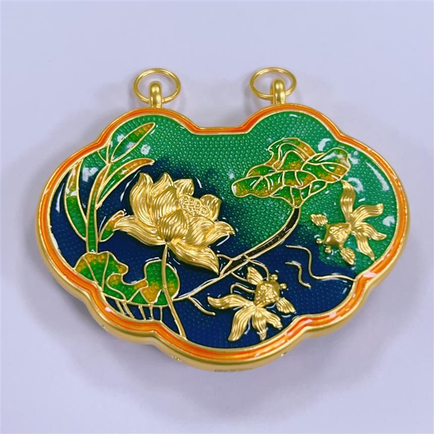 福满圆珠宝1 足金 锦锂莲花锁包