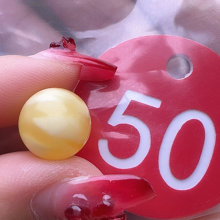 蜜蜡裸石未镶嵌微瑕 11.3mm 圆珠