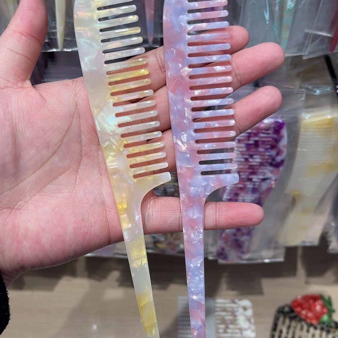 硅胶非金属两把尖头把梳