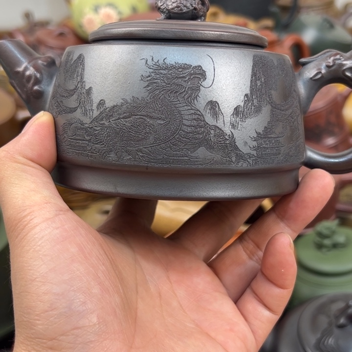 茶壶紫砂紫砂壶微瑕尾巴磕碰