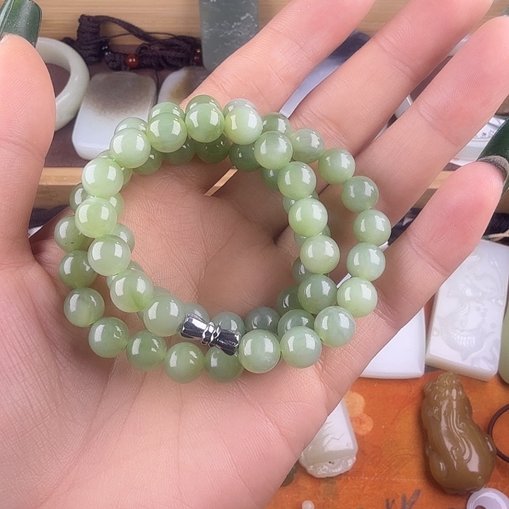 和田玉未镶嵌耳饰