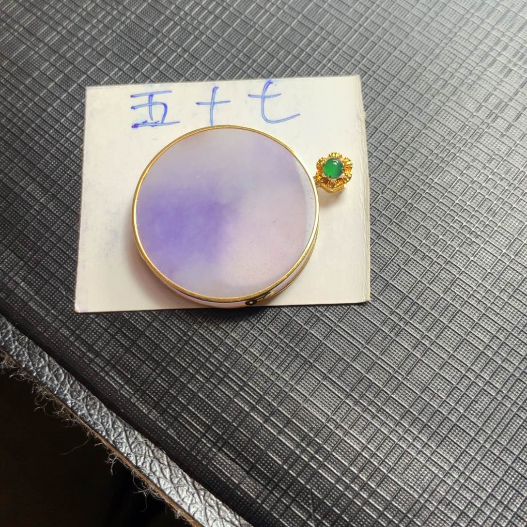 颈饰18K金镶嵌翡翠翡翠