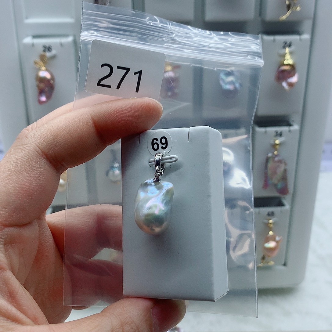 淡水珍珠吊坠(不含链)合金