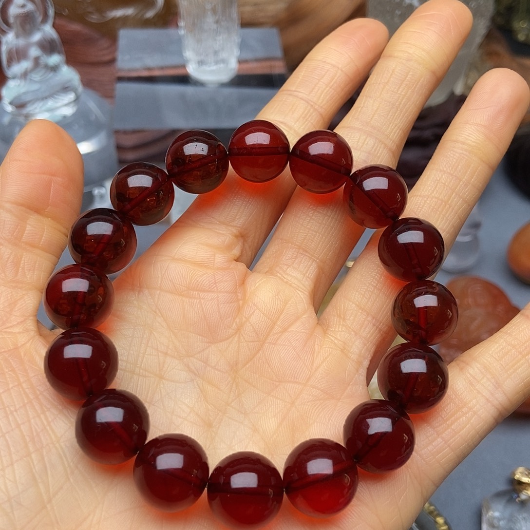 考***5琥珀未镶嵌手链吊坠