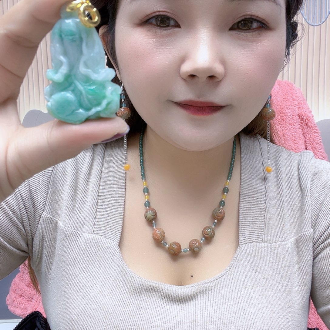 爱***娇花岗石纯铜锡合金纯铜项链