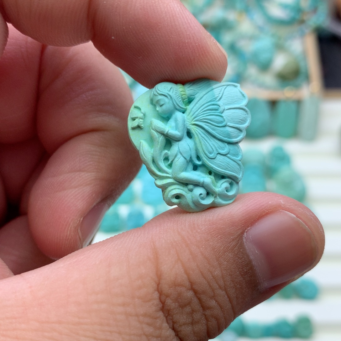 未镶嵌绿松石珠宝奇石