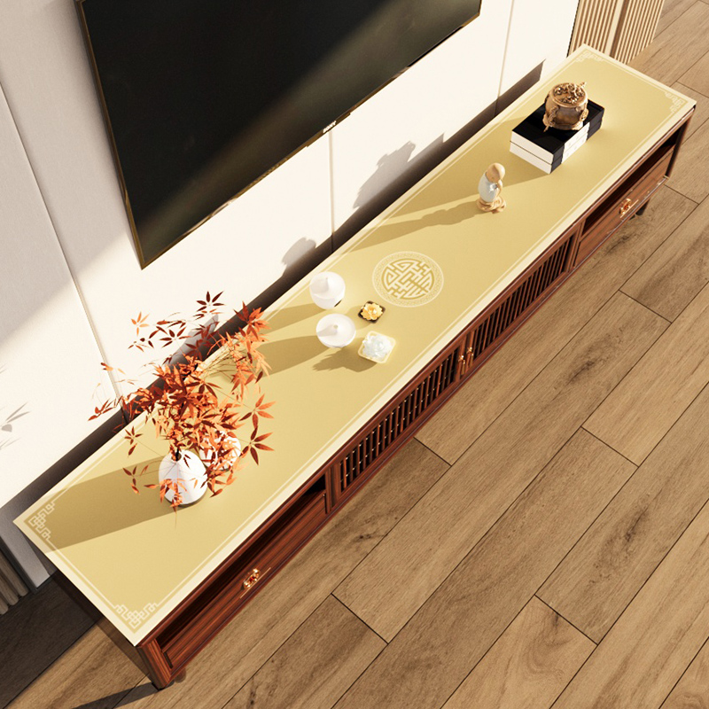 新中式长电视柜台面垫子桌垫轻奢高级感餐边柜垫子台面保护垫鞋柜