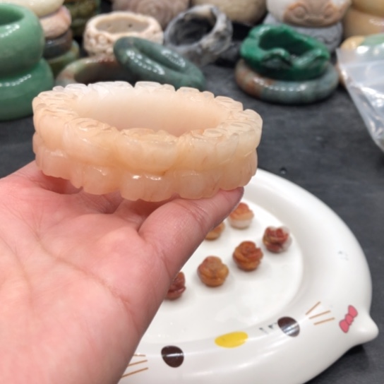 未镶嵌石英质玉珠宝半成品朦*