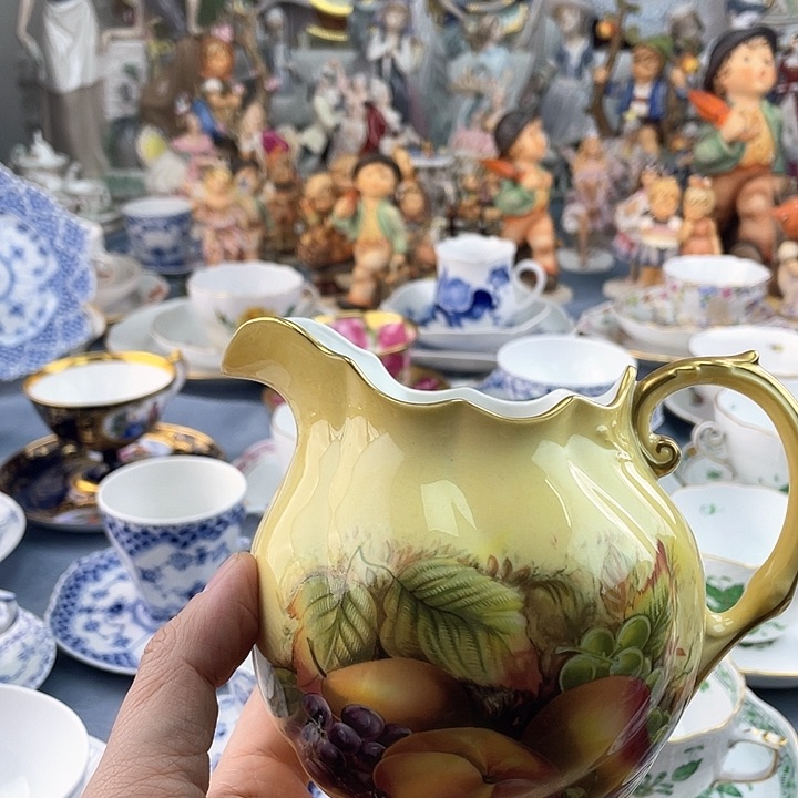 海外中古欧瓷偶小房子