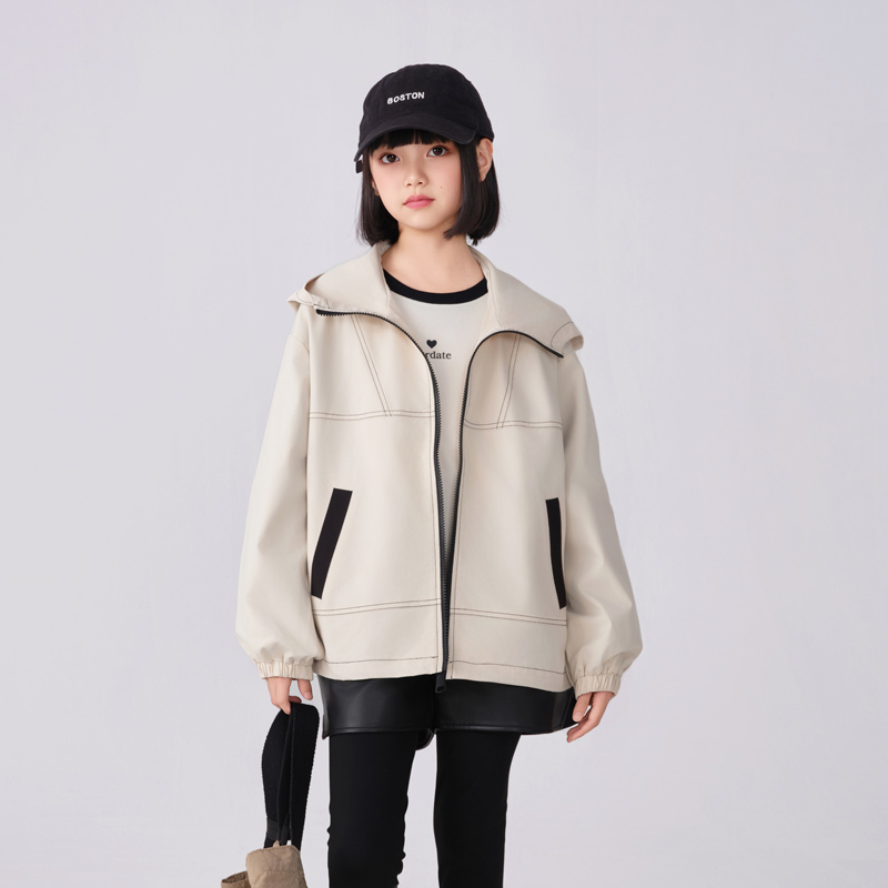 2210七彩兜兜女童外套2025新款秋款大童女孩休闲洋气春秋运动外套