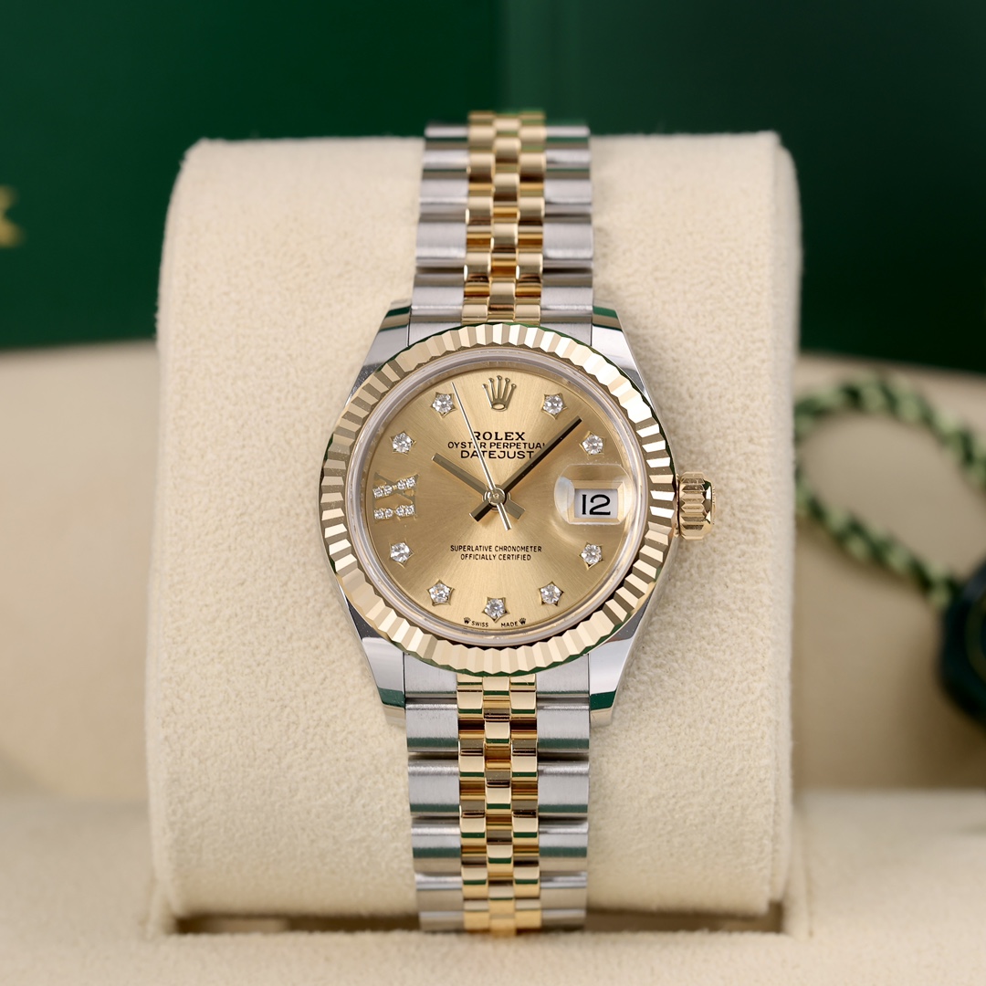 99新 Rolex/劳力士 279173 香槟面星星钻刻度 2025年4月保卡