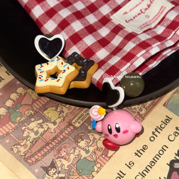 非金属树脂耳饰 【晚舟茉莉】卡通五角星耳钉精致优雅可爱少女P245