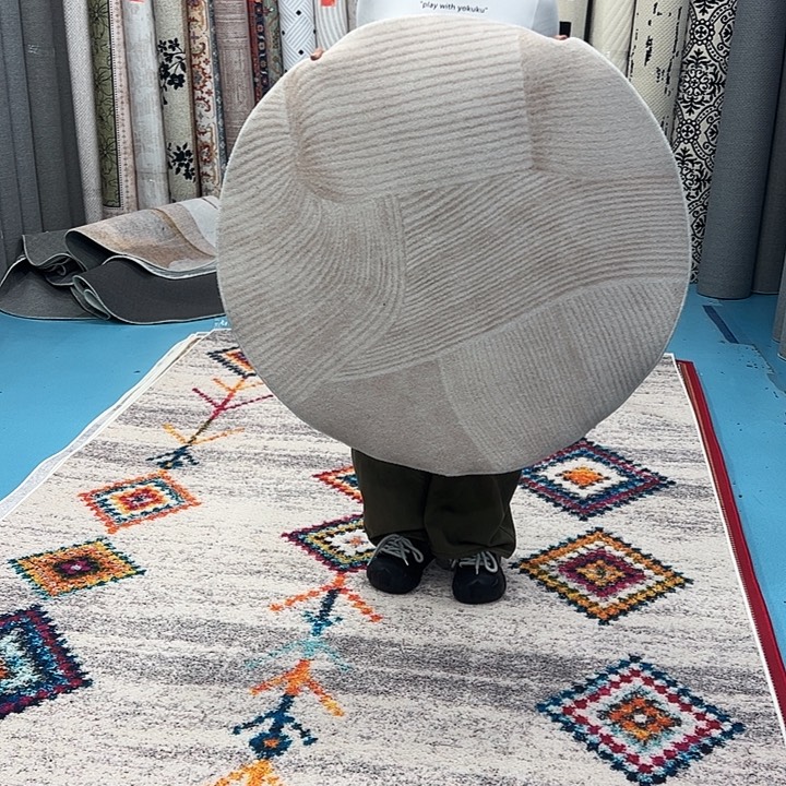 混纺加厚棉布底仿羊绒直径一米六圆全新特价福利