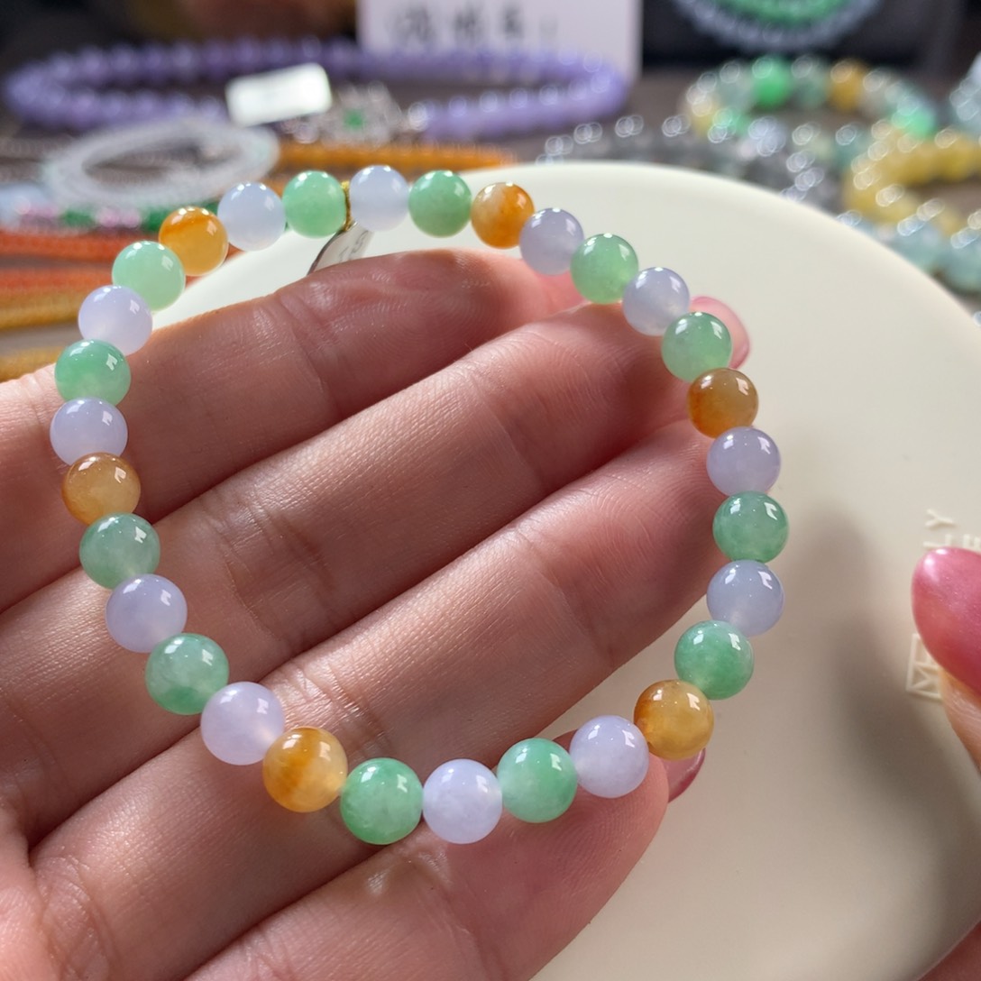 翡翠手链未镶嵌翡翠多宝卡6+