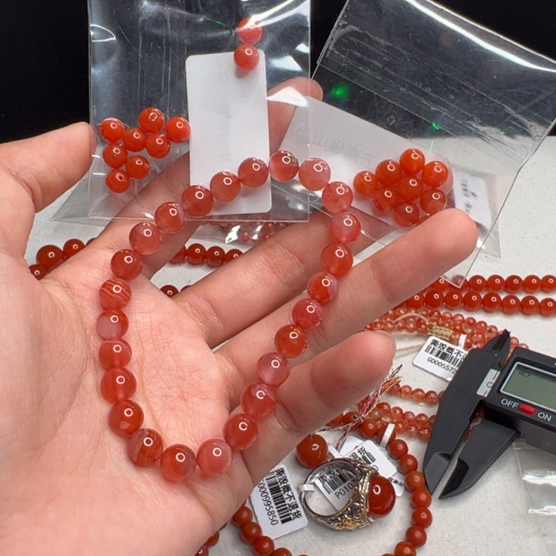 南红玛瑙手串未镶嵌91