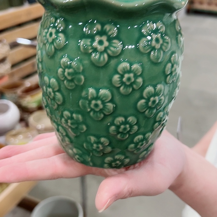 有孔.凑满10元发货多肉陶瓷花盆！