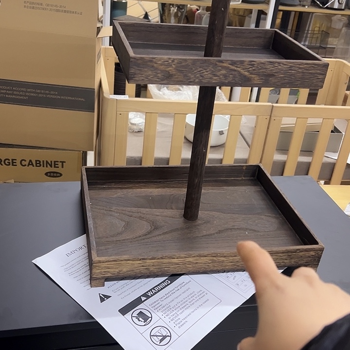 双层零食收纳盒清仓不退不换瑕疵