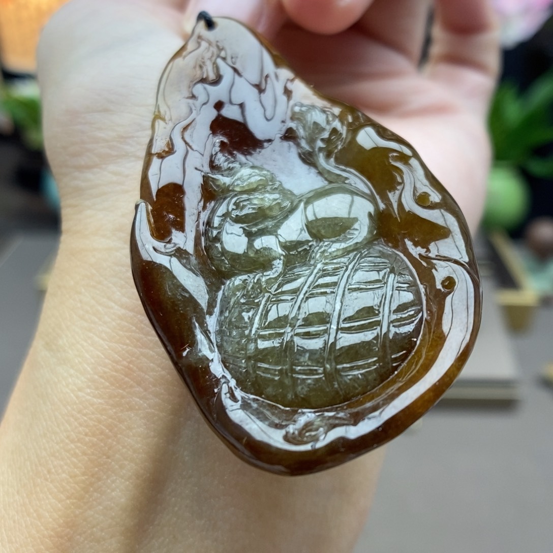 翡翠未镶嵌颈饰吊坠23