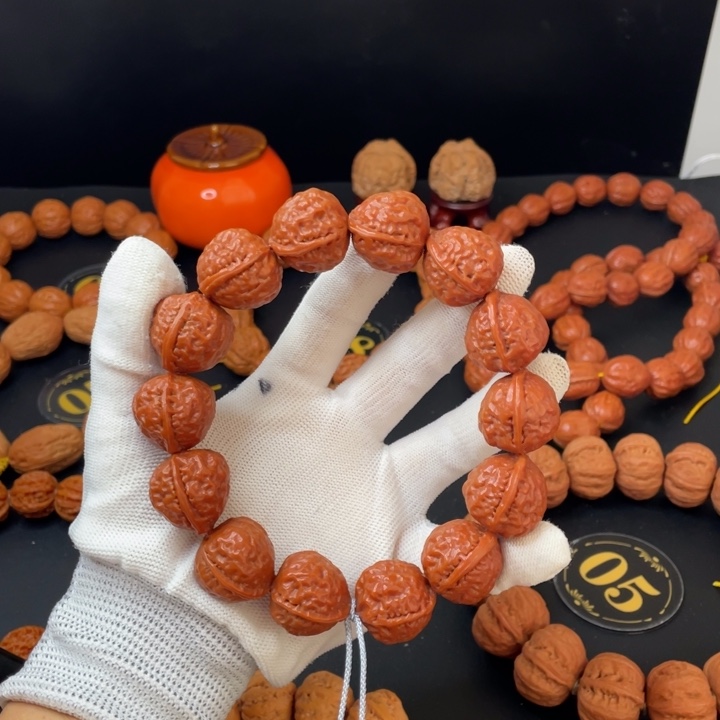 手串文玩核桃桃心一道筋