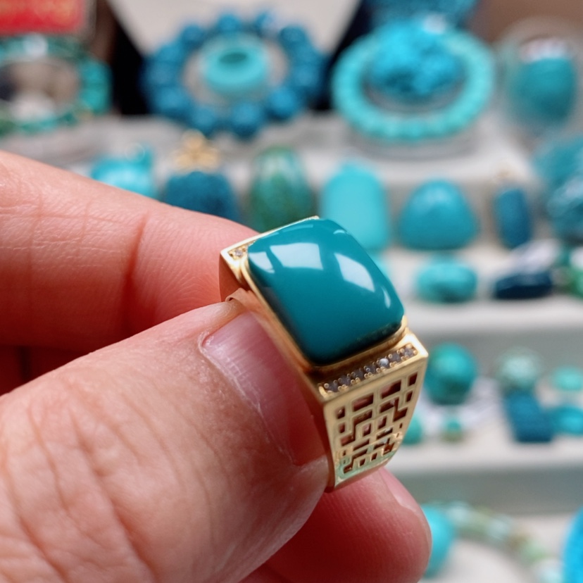 【闪购商品】绿松石绿松石18K金镶嵌