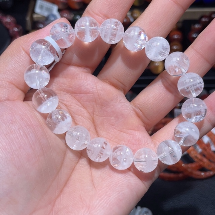 水晶手串未镶嵌喜马拉雅水晶