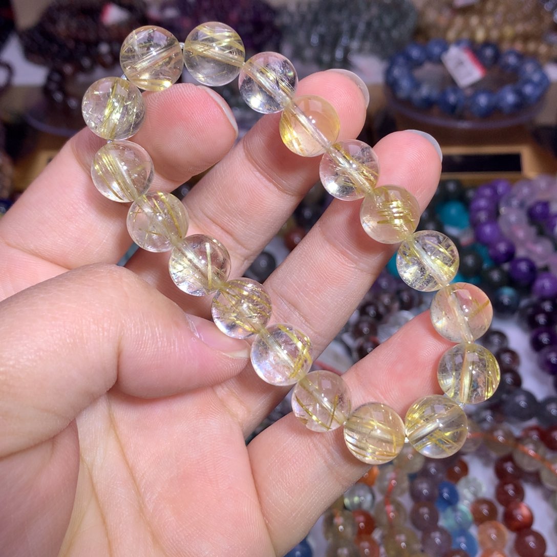 水晶手链未镶嵌11mm金钛晶