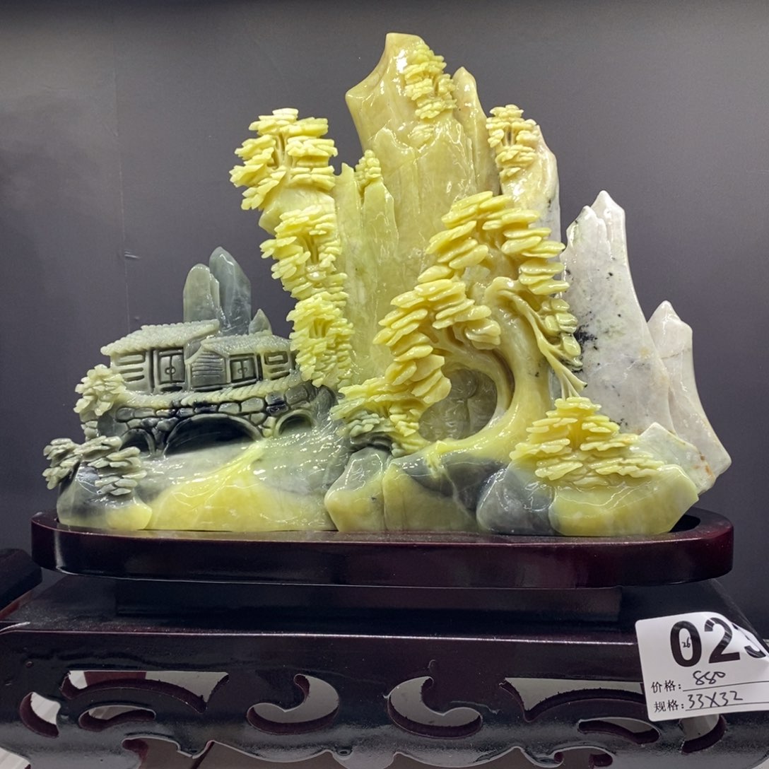 【闪购商品】蛇纹石玉（覆膜）珠宝奇石未镶嵌淼*