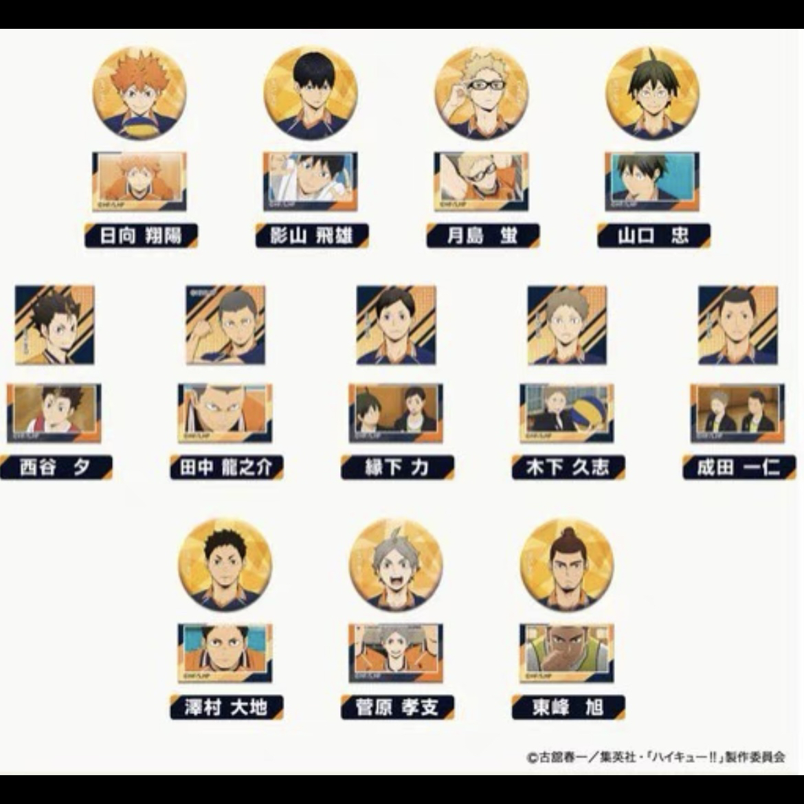 大清仓 【正版日谷】排球少年vol.2乌野高校 小鼻嘎 垃圾场对决吧唧