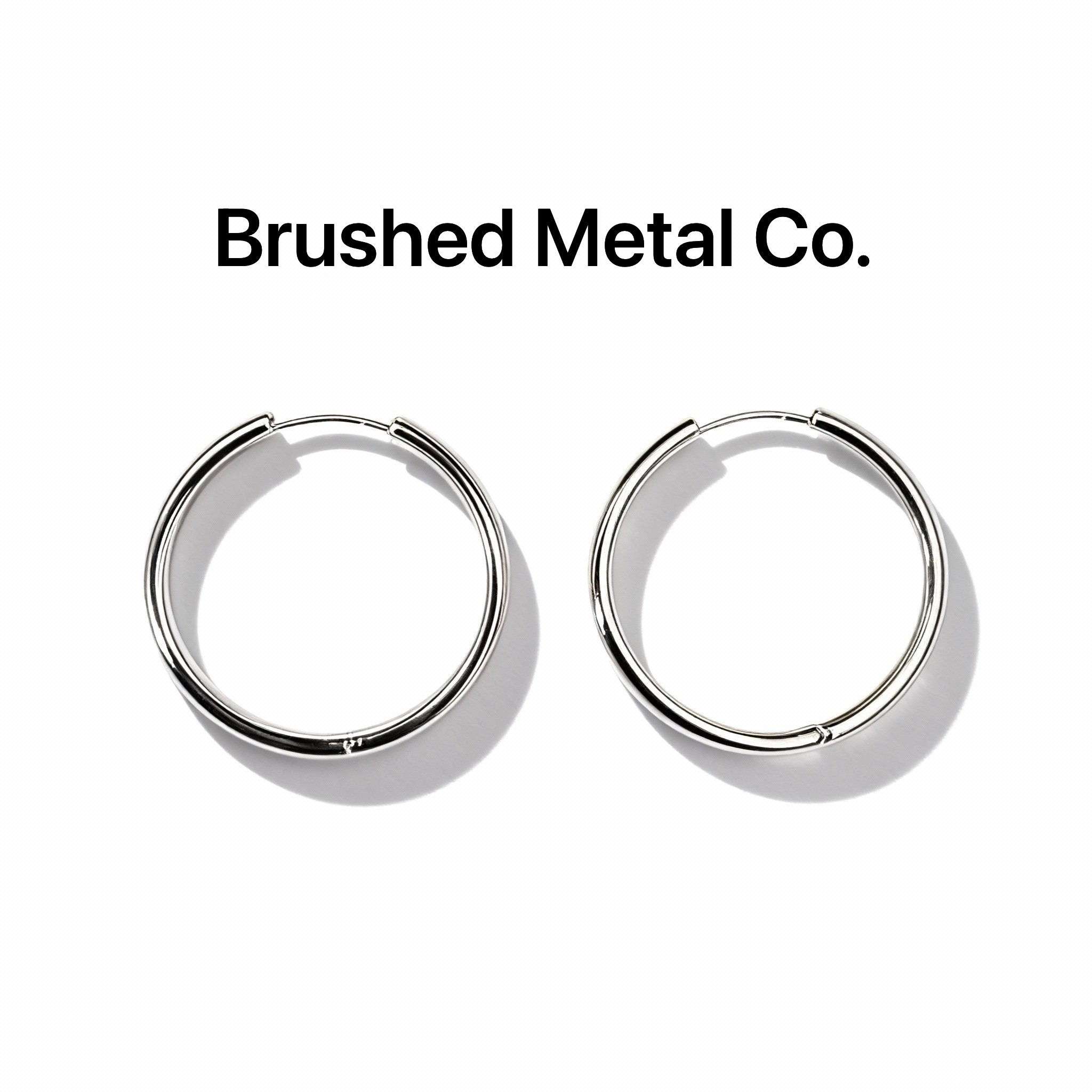 925银耳饰 素圈气质日韩女经典耳环简约耳圈轻奢光面百搭实心亮面